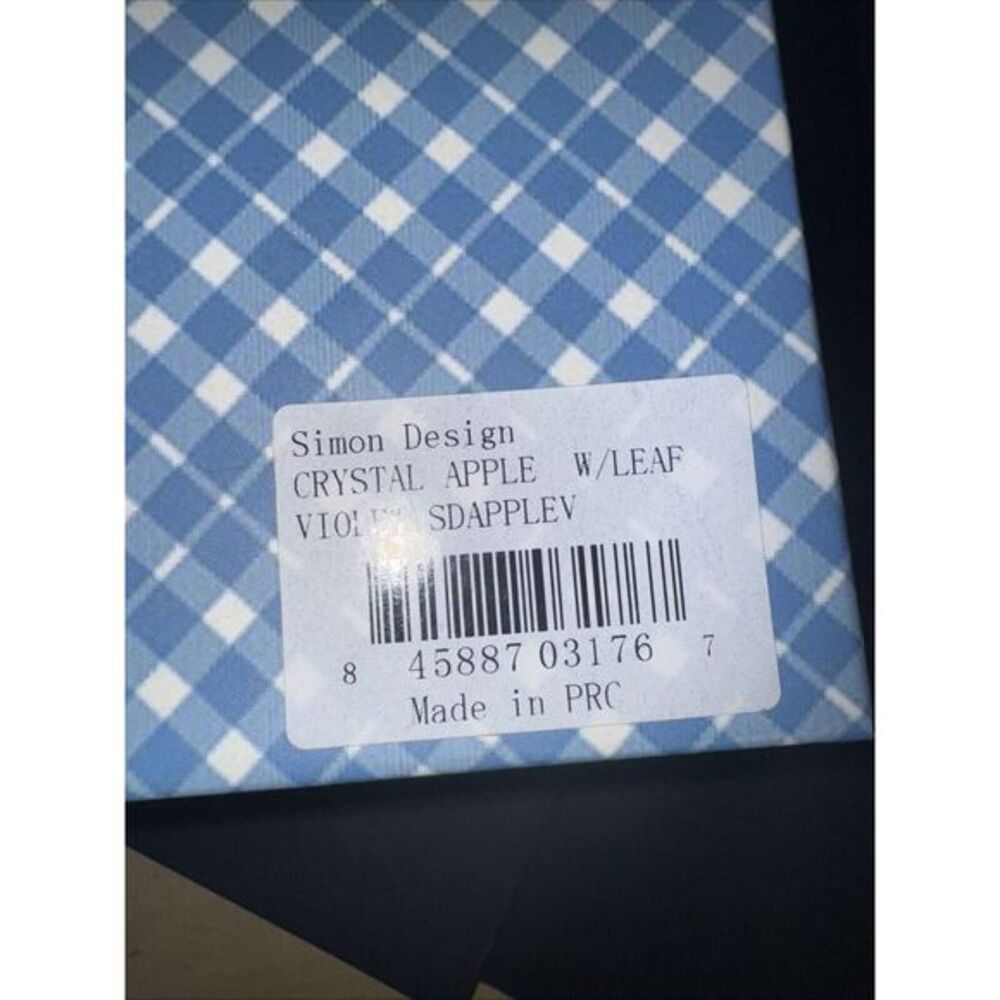 NIB‎ Simon Design Violet Apple Paperweight/Decoration SDAPPLEV Paperweight - Picture 8 of 8